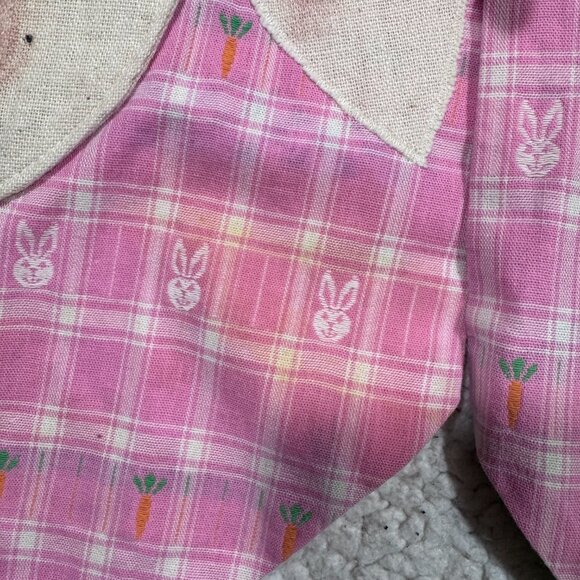 Easter Bunny Womens Handcrafted Reversible Novelty Vest Medium Multicolor Cotton - Picture 7 of 7